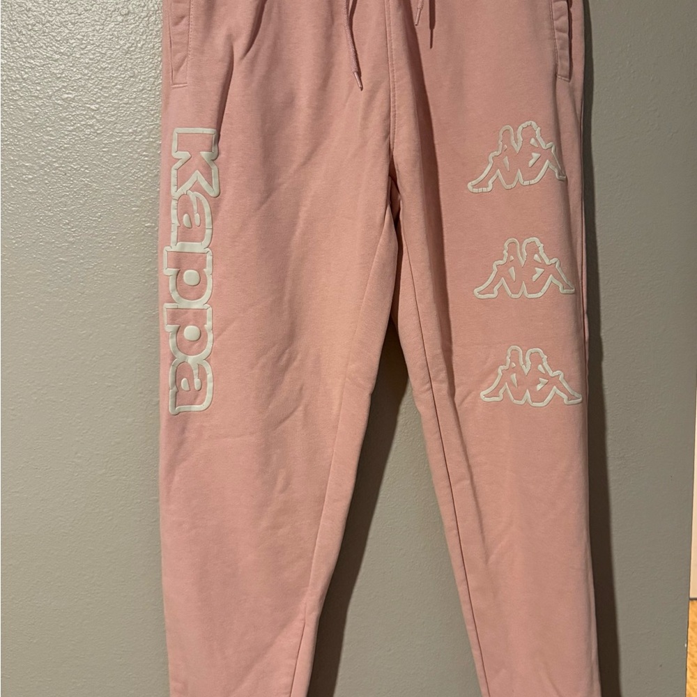 Kappa Light Pink Joggers XL. Logo Arsyx Sweatpants - Light Pink